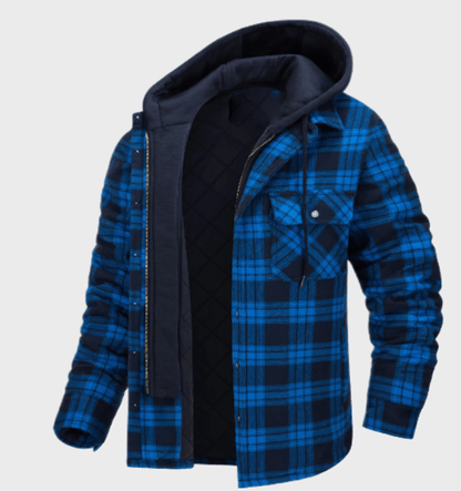 STENLEY - Men's Heavy Check Print Winter Jacket