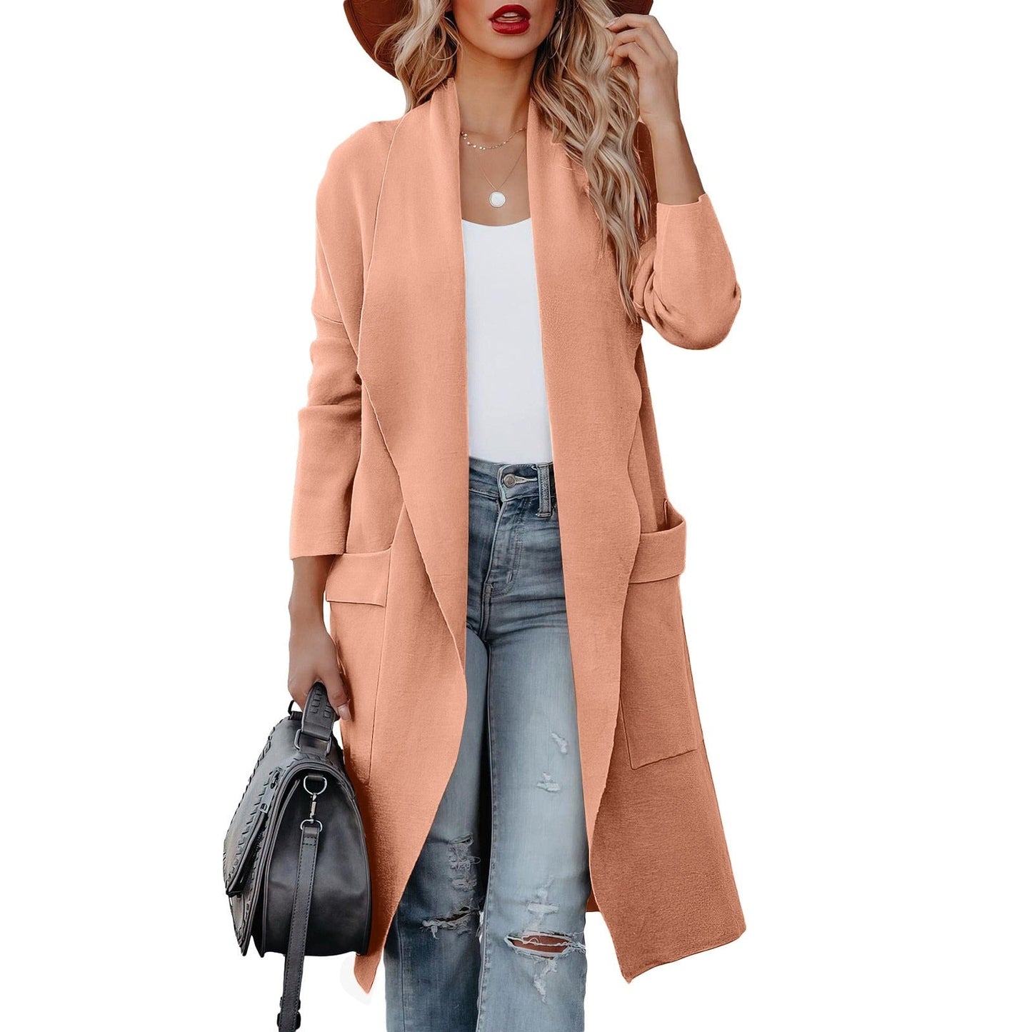 Kylie | Chic Knitted Suede Winter Coat