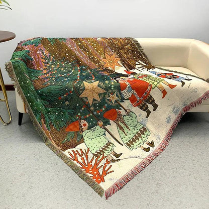 Cozy Nutcracker Christmas Blanket - Soft Fleece Ideal for Winter Decor and Cozy Evenings