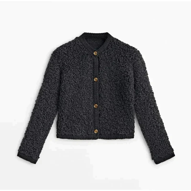Daphne | Women's Warm & Stylish Fleece Button-Up Jacket