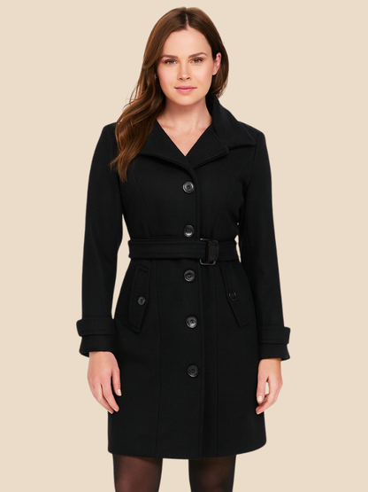 Thalia | Women's Long Button-Up Coat
