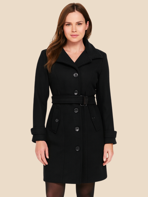 Thalia | Women's Long Button-Up Coat