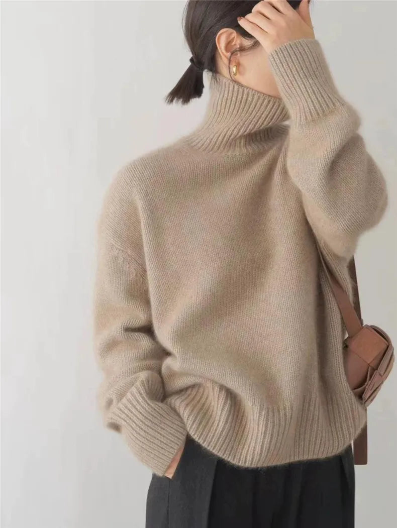Avelien | Soft Wool Blend Cozy Turtleneck Sweater