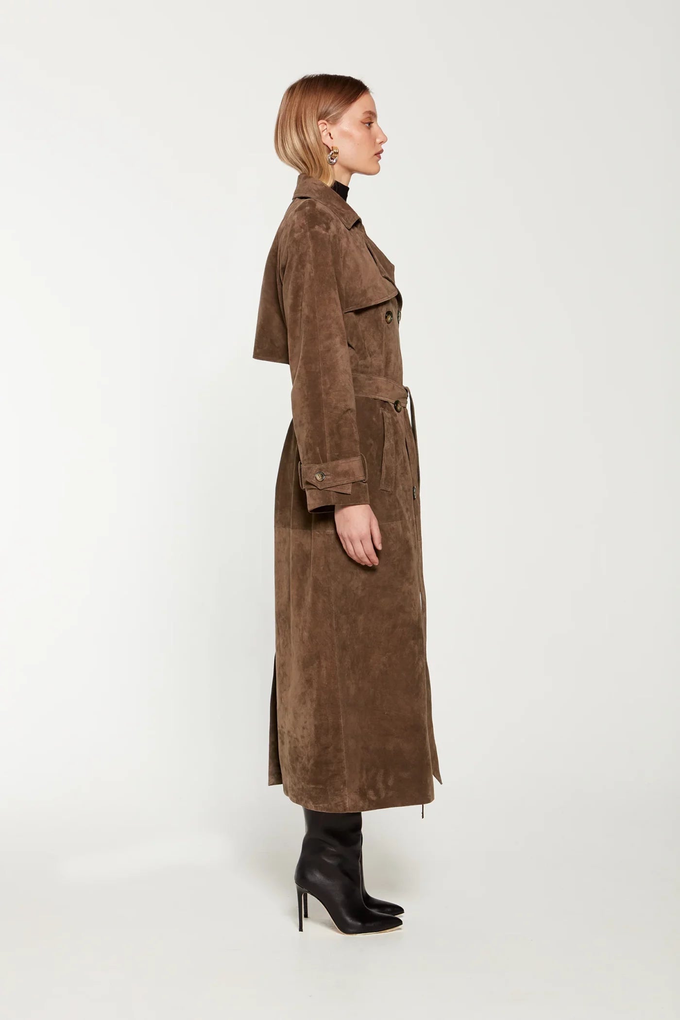 Long Suede Overcoat