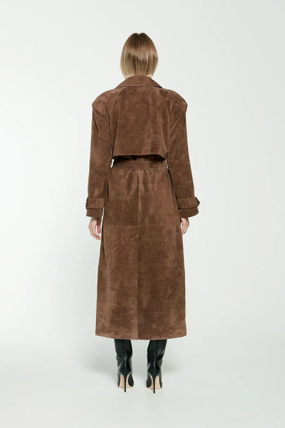 Long Suede Overcoat