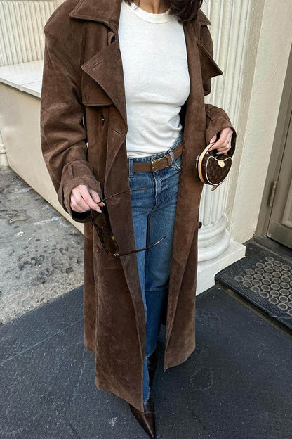Long Suede Overcoat