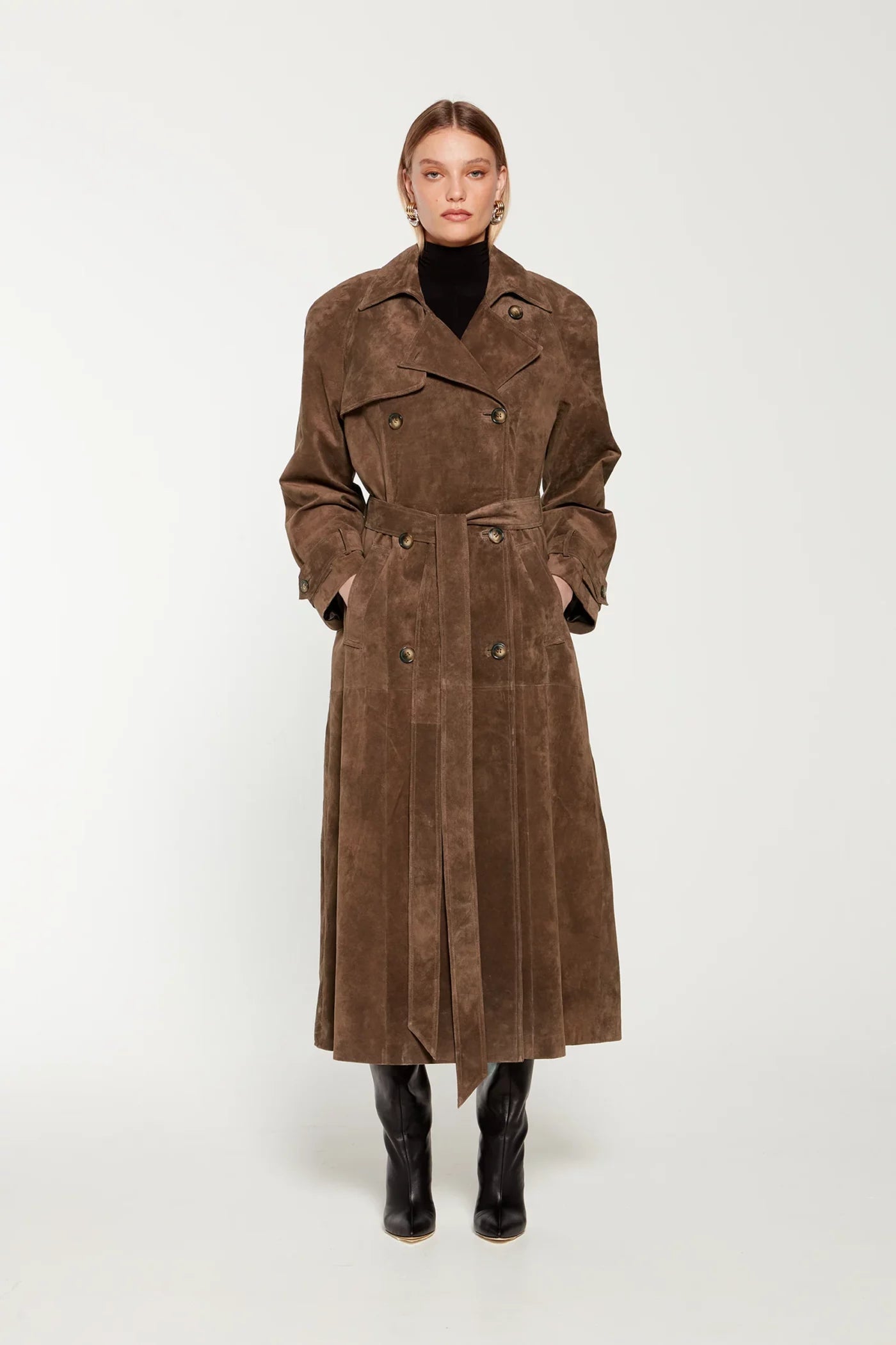 Long Suede Overcoat