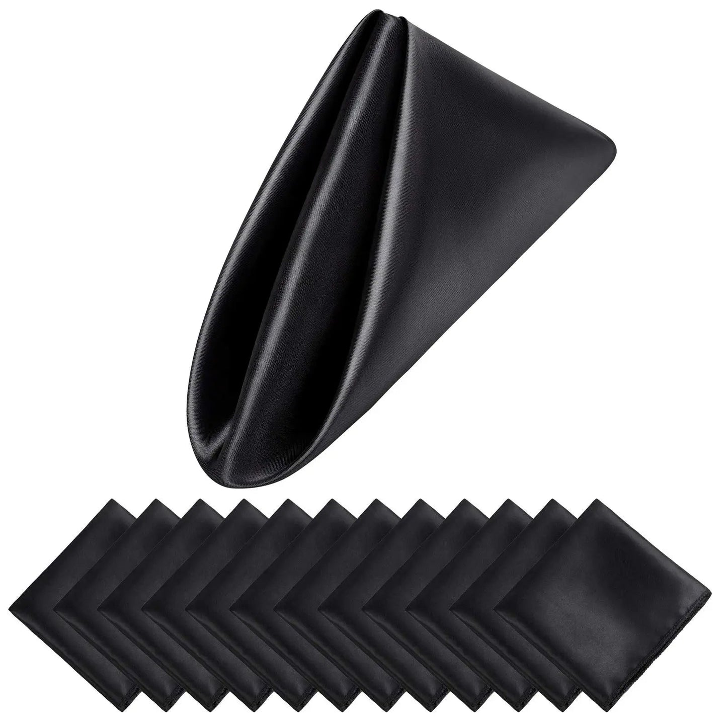 Set of 12 Elegant Luxury Satin Christmas Napkins - 30x30 cm for Stylish Table Decor