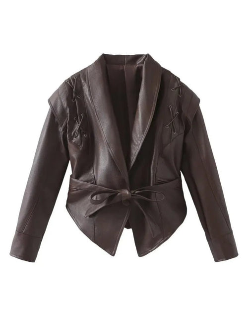 Madonna | Women's Winter Jacket Featuring a Stylish Tie Belt
