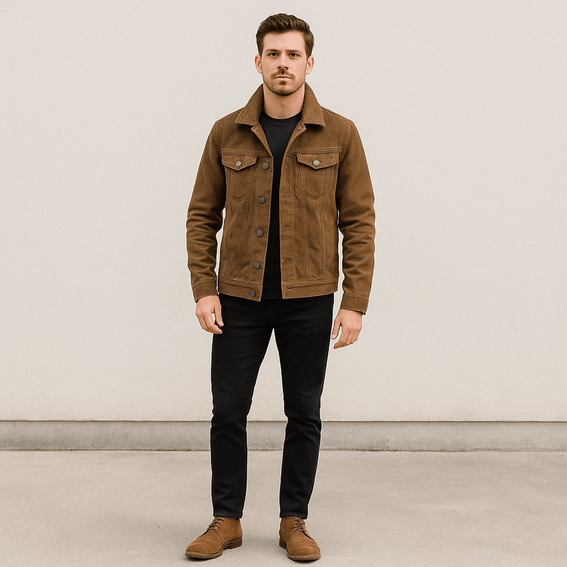 Mason Men's Classic Corduroy Trucker Jacket - Timeless Casual Look