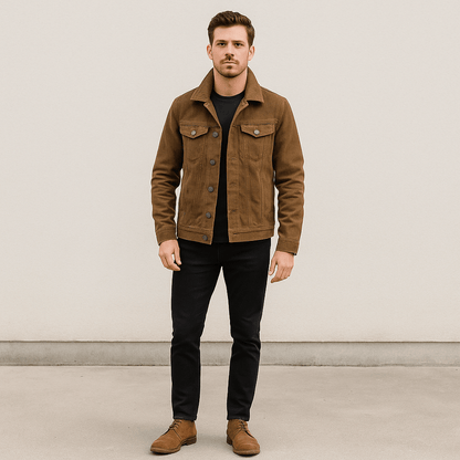 Mason Men's Classic Corduroy Trucker Jacket - Timeless Casual Look