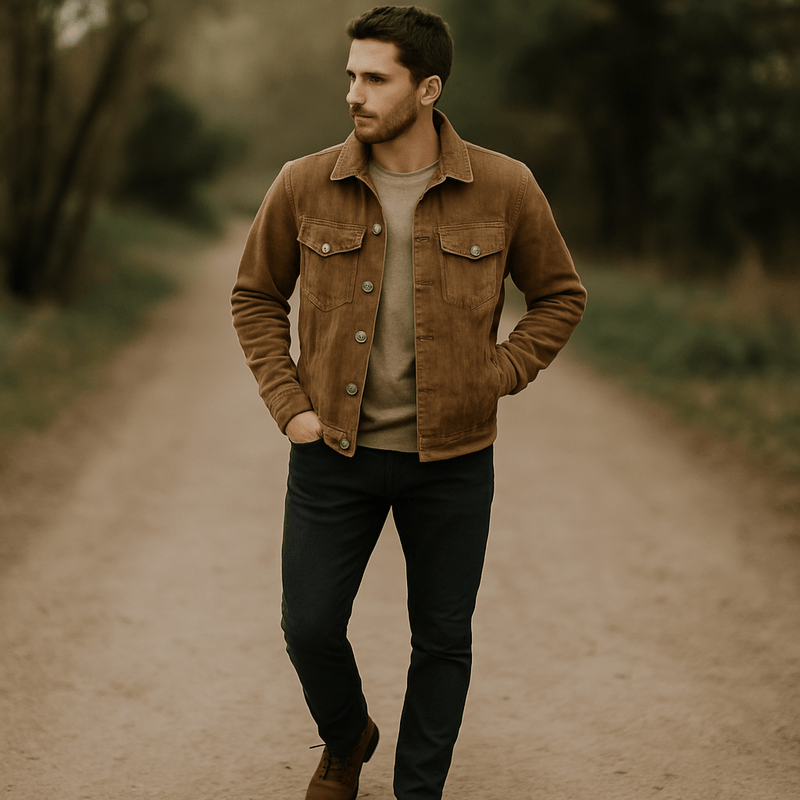 Mason Men's Classic Corduroy Trucker Jacket - Timeless Casual Look