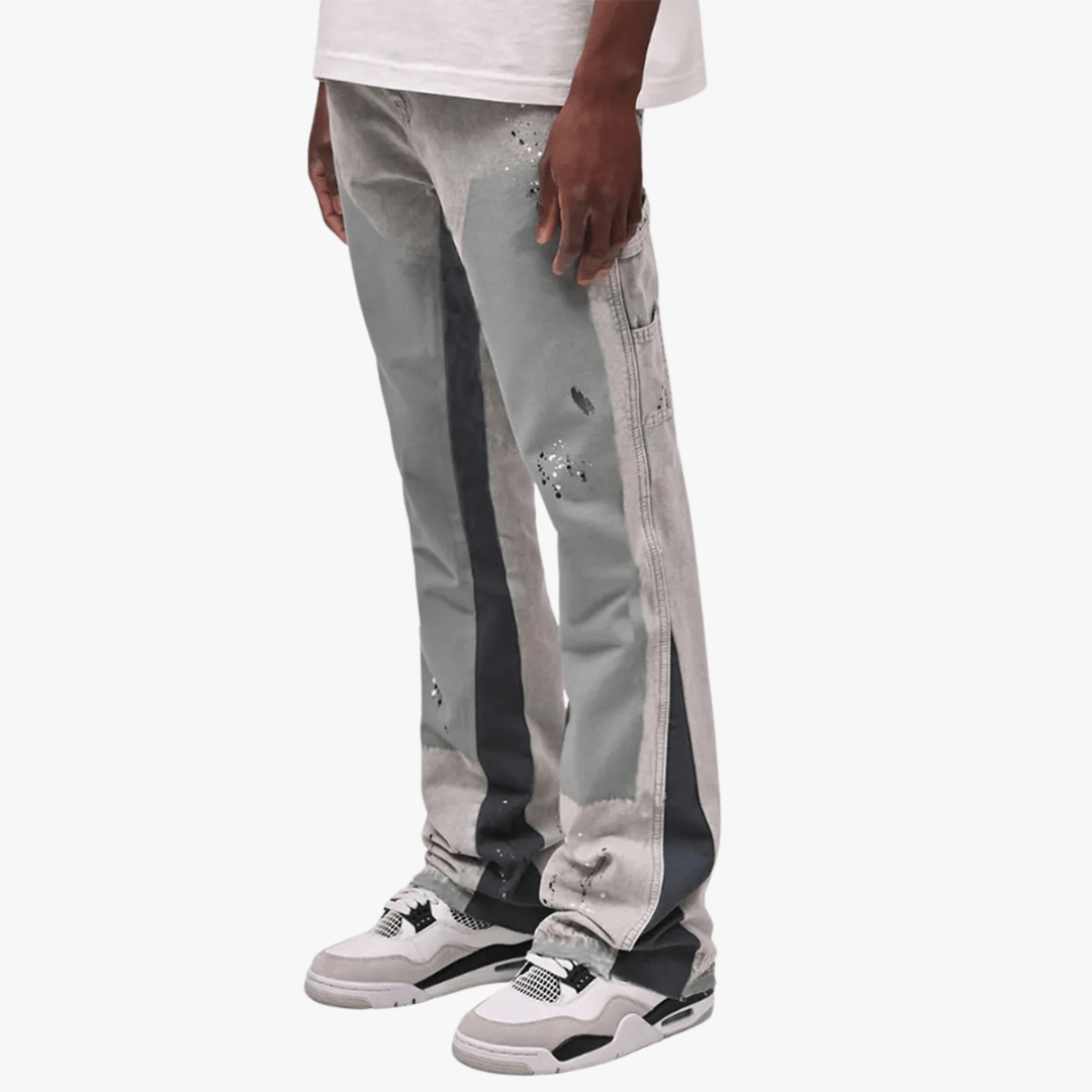 Mason | Men's Flared Leg Jeans - Distressed Style, Ideal for Urban Wear