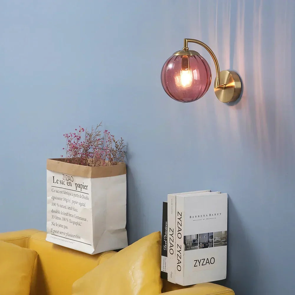 Luxurious CrystalGlow Modern Glass Wall Lamp