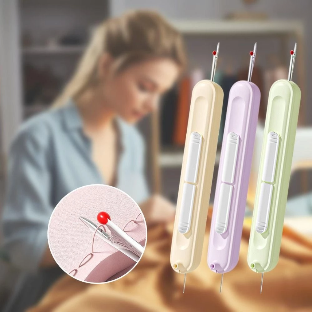 Compact 2-in-1 Needle Threader & Seam Ripper - Buy One, Get One Free!