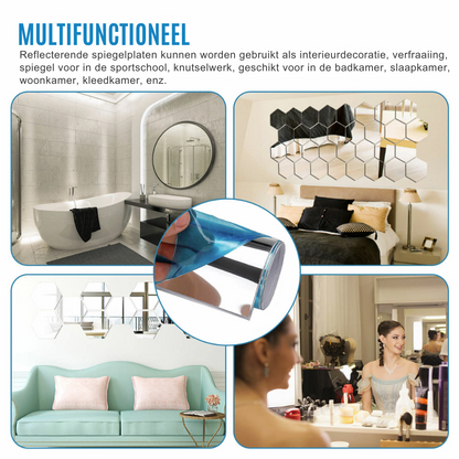 Shatterproof Ultraflexible Mirror Wall Decal - Safe and Durable