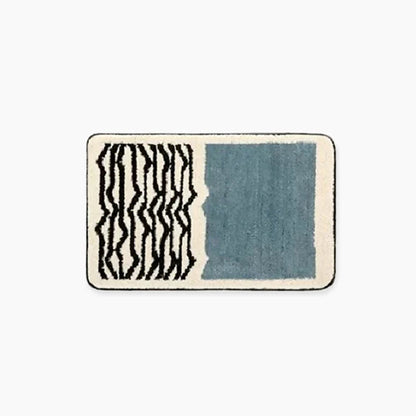 AbstractStep | Handmade Scandinavian Abstract Non-Slip Bath Mat - Chic Bathroom Rug