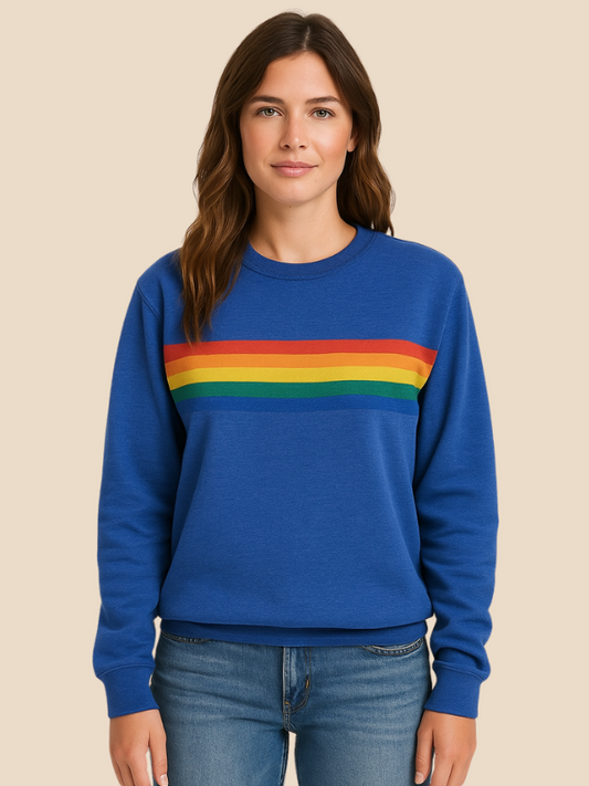 Divina | Women's Casual Hoodie with Rainbow Detail