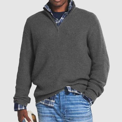 ZAVA - Men's Half-Zip Knitted Sweater