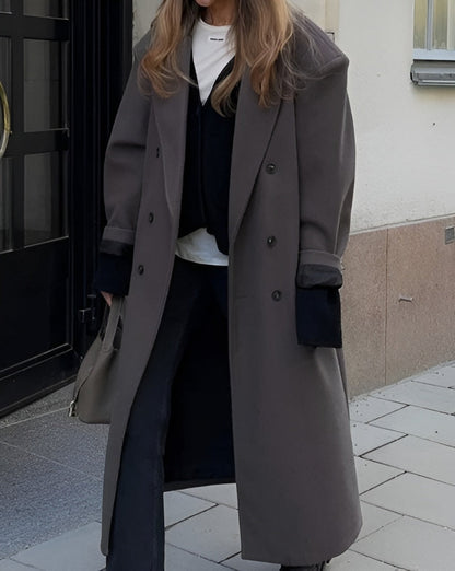 Chic Long Wool Coat | Saphira