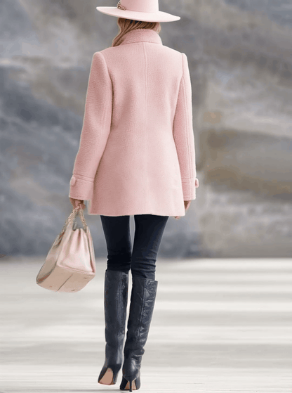 Retro Pink Fleece Zip-Up Jacket