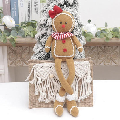 Handcrafted Plush Gingerbread Tree Ornament for Kids – Soft Christmas Decoration