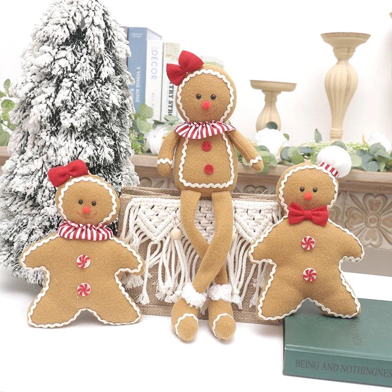 Handcrafted Plush Gingerbread Tree Ornament for Kids – Soft Christmas Decoration