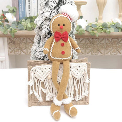 Handcrafted Plush Gingerbread Tree Ornament for Kids – Soft Christmas Decoration