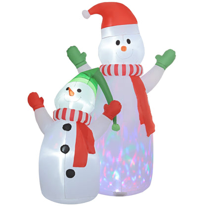 Large Outdoor Snowman Decoration Featuring Adorable Duo Design