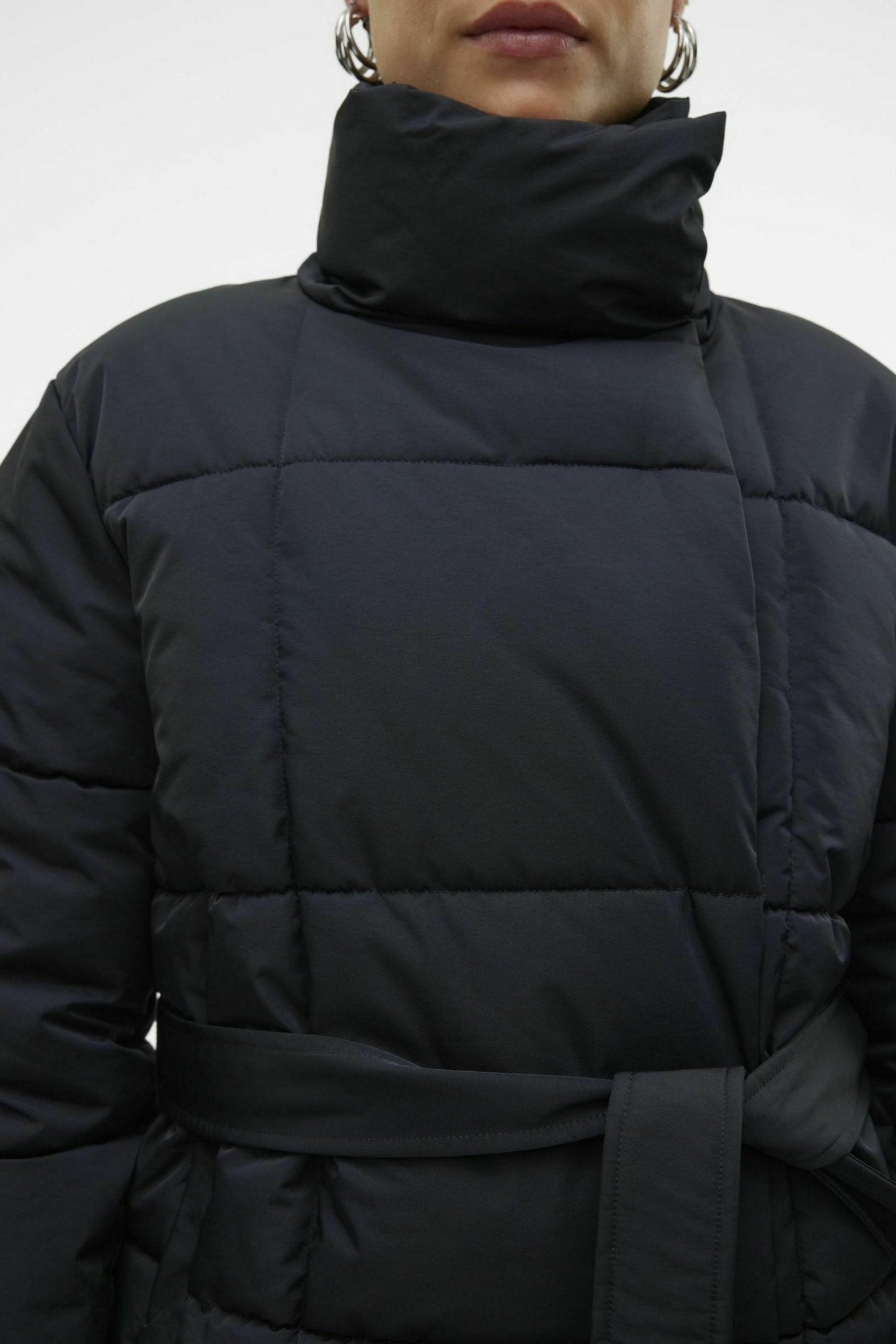 Quilted Jacket with Belt