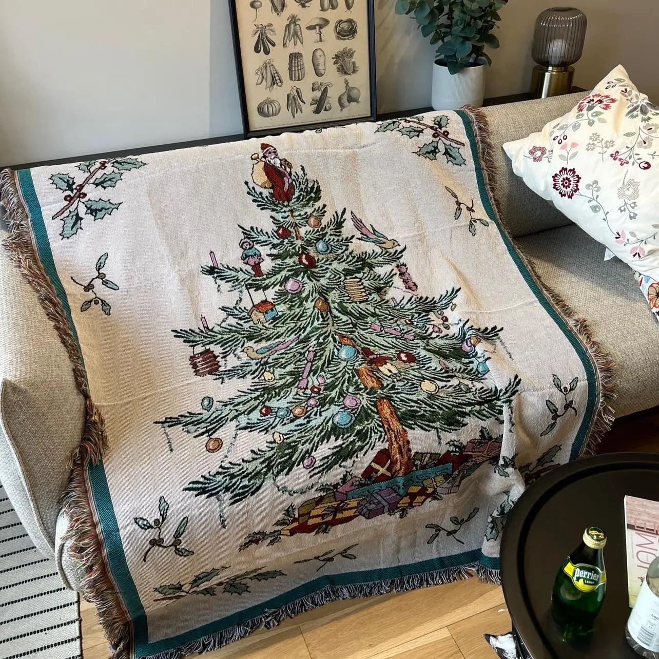 Nutcracker and Stars Pattern Christmas Blanket