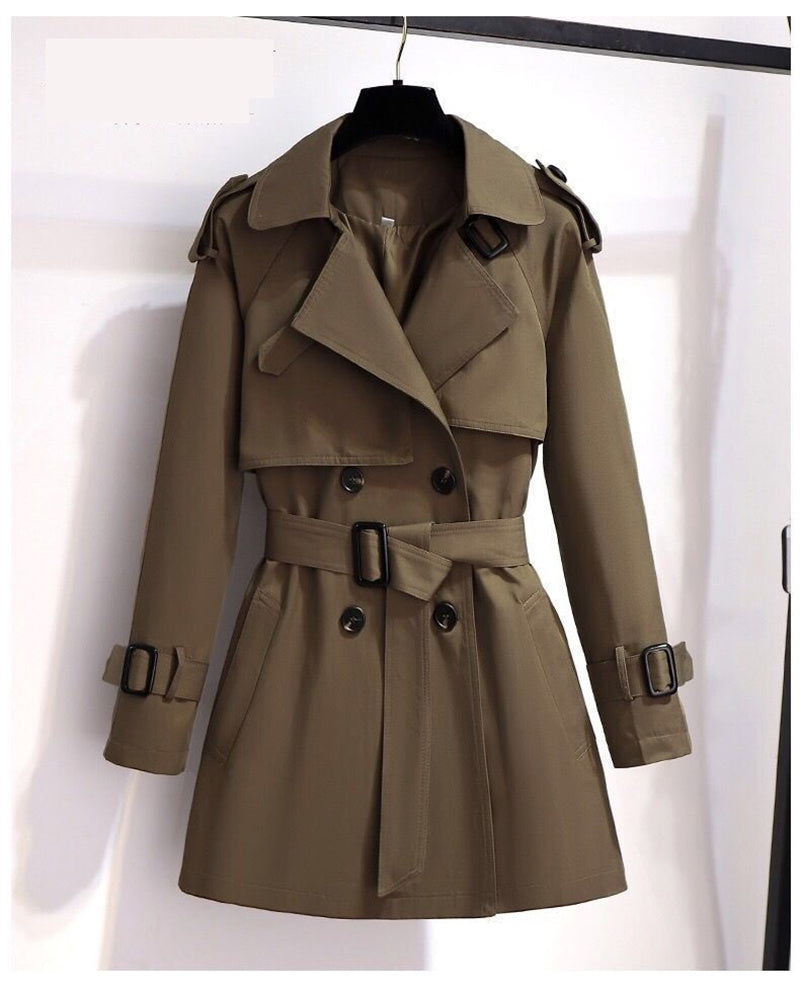 Minnie | Chic Narrow Double-Breasted Women's Trench Coat