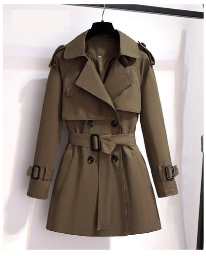 Minnie | Chic Narrow Double-Breasted Women's Trench Coat