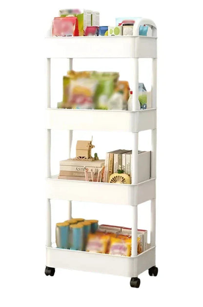 RollStack | Multi-Layer Plastic Storage Rack with Lockable Wheels - Portable Organizer