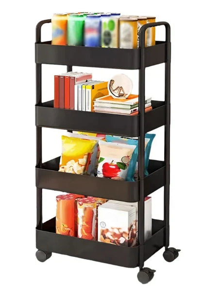RollStack | Multi-Layer Plastic Storage Rack with Lockable Wheels - Portable Organizer