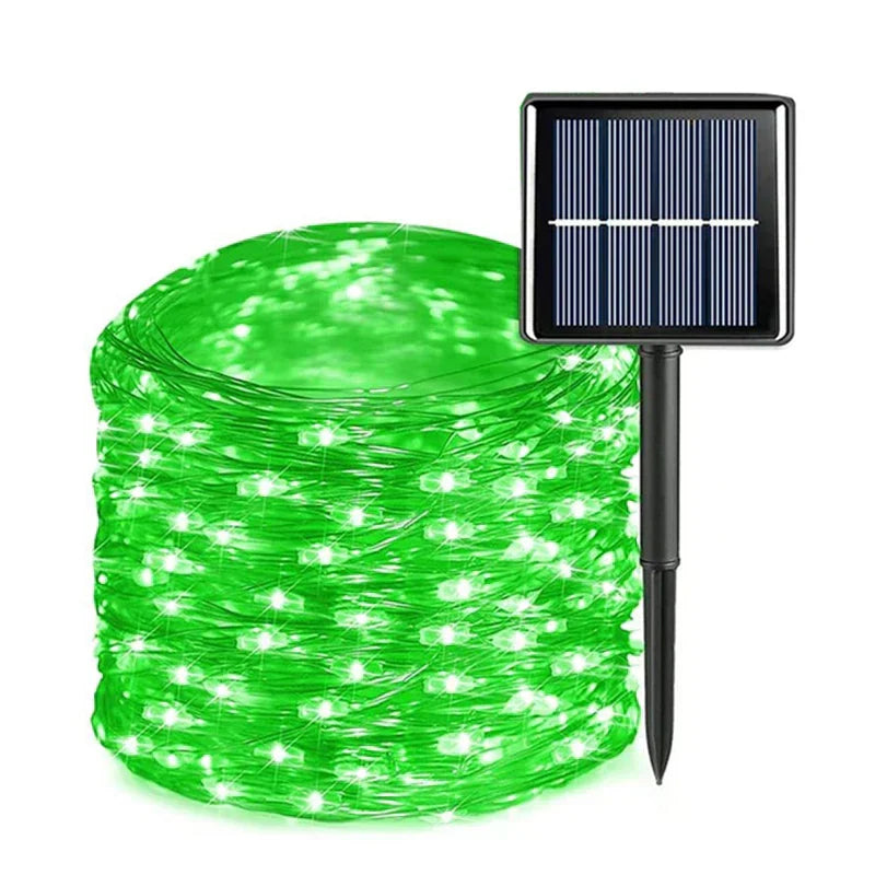 Automatic Solar Garland with Enchanted Forest Design