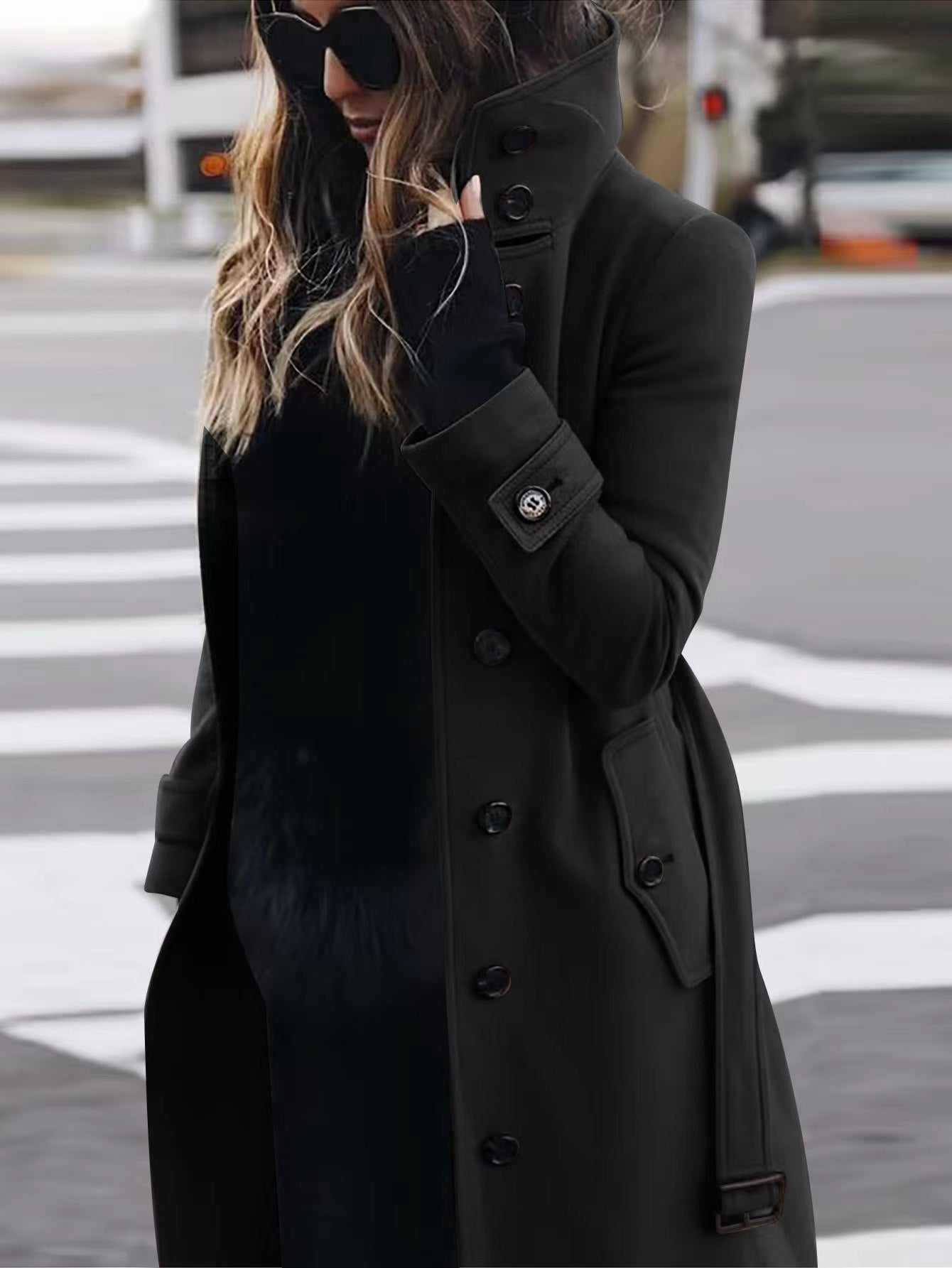 Thalia | Women's Long Button-Up Coat
