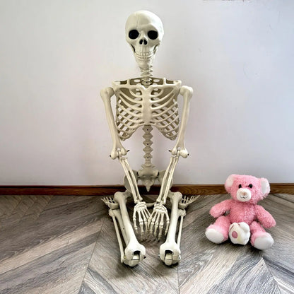 Adjustable Human Skeleton 90–165 cm — Lifelike Decoration for Halloween and Horror Occasions