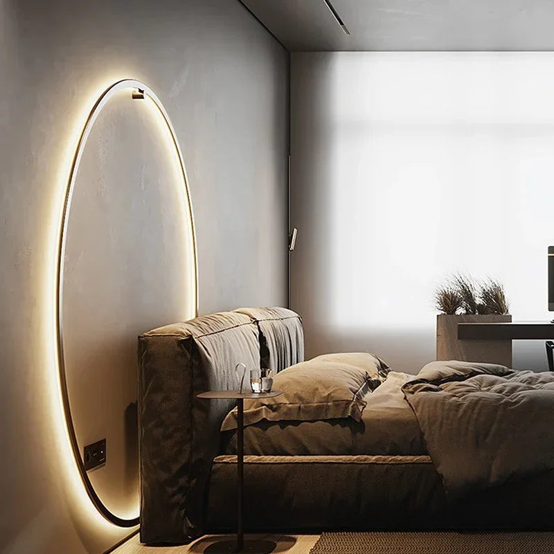 Round Design Wall Lamp with Indirect LED Lighting