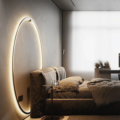 Round Design Wall Lamp with Indirect LED Lighting