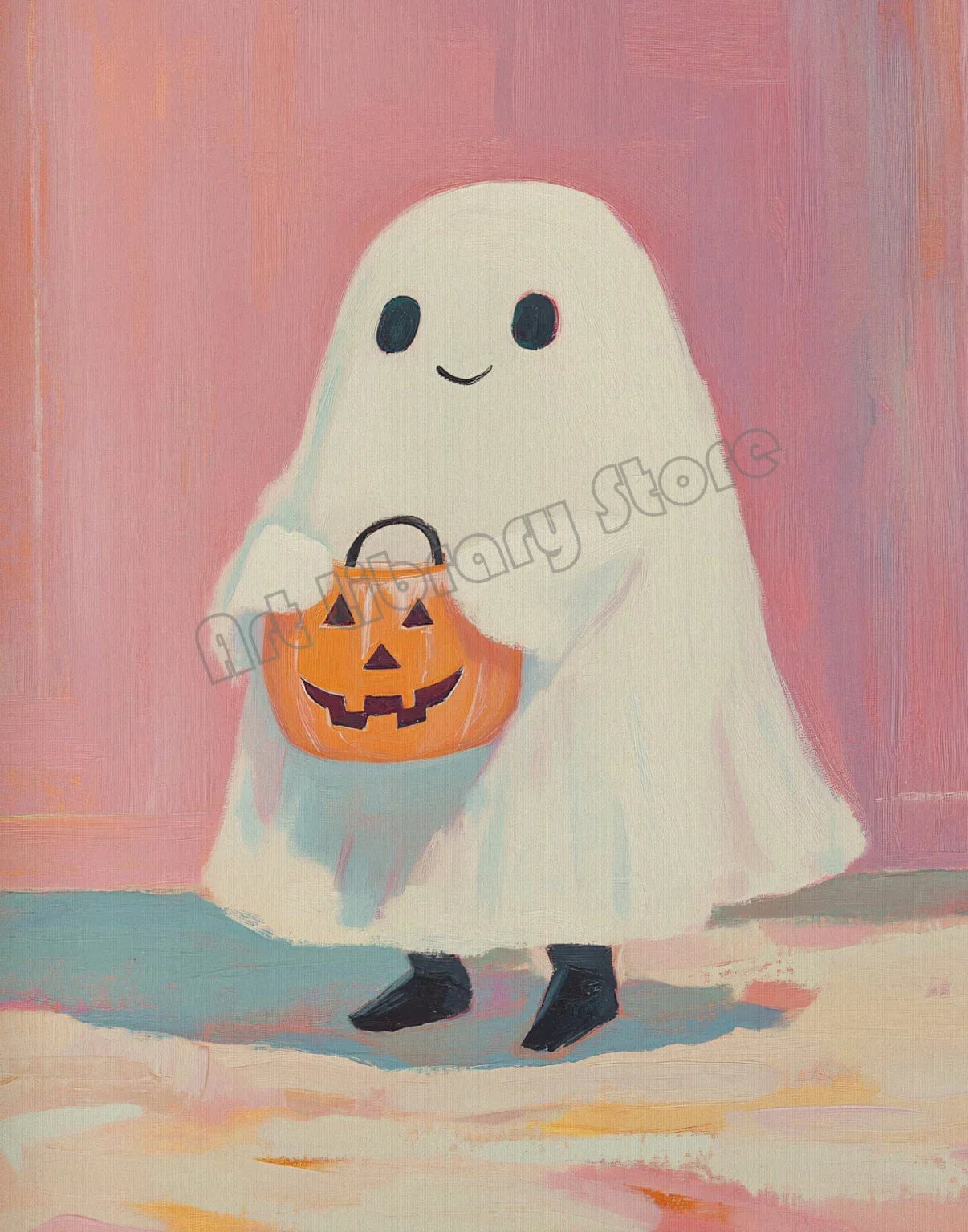 Halloween Wall Art Set featuring Pumpkins, Ghosts, and Cats — Autumn Home Decor