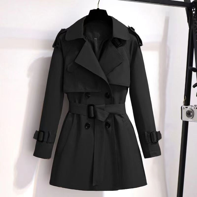 Minnie | Chic Narrow Double-Breasted Women's Trench Coat