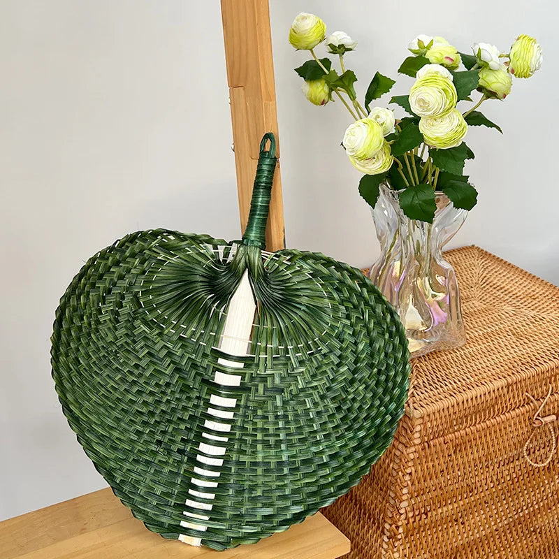 Artisan Bamboo Heart-Shaped Hand Fan