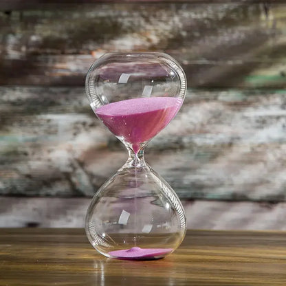 Artistic Glass Hourglass - Decorative Timepiece
