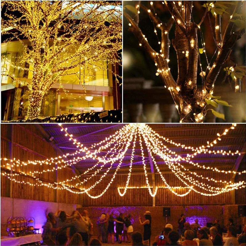 Automatic Solar Garland with Enchanted Forest Design