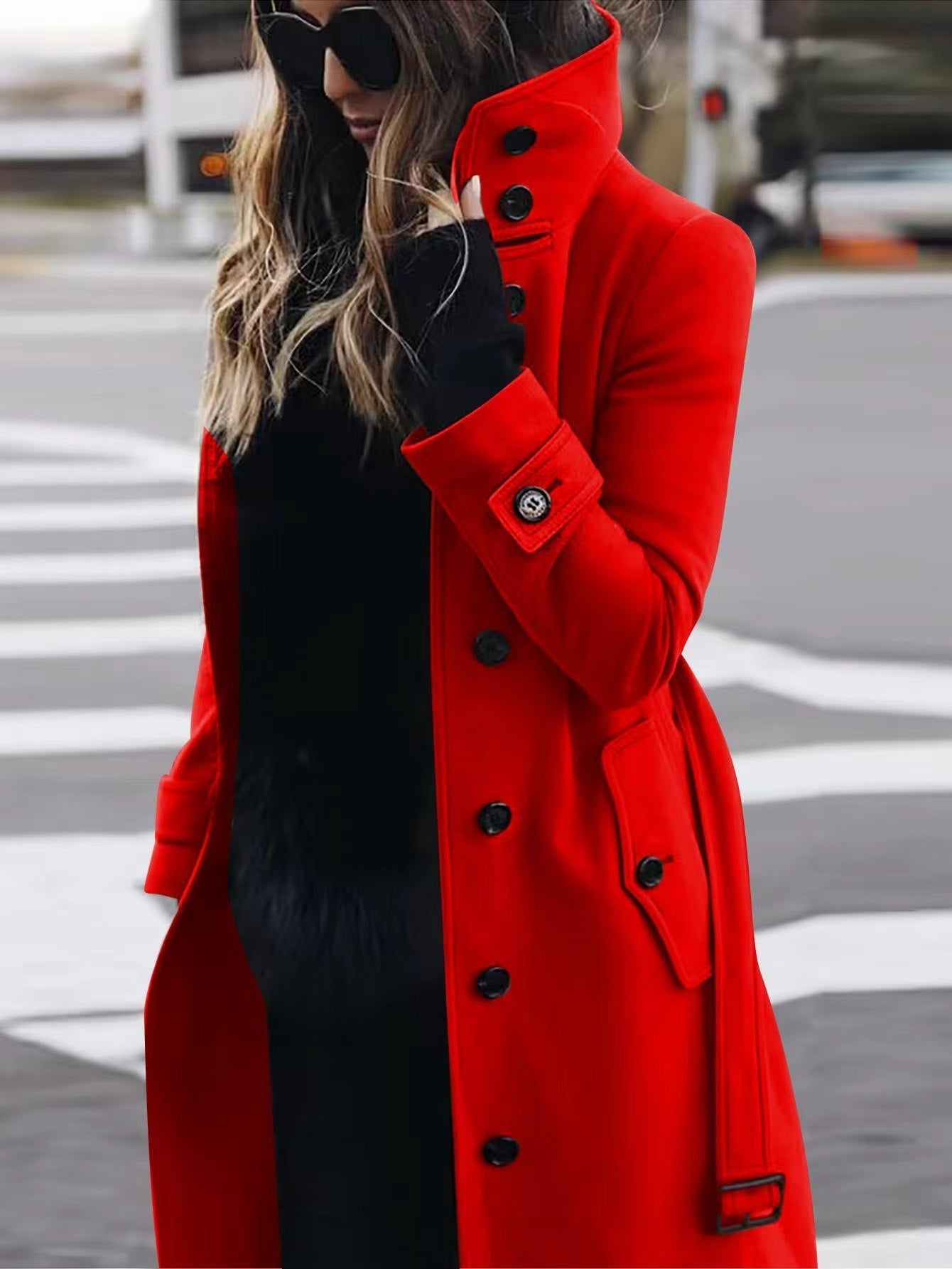 Thalia | Women's Long Button-Up Coat