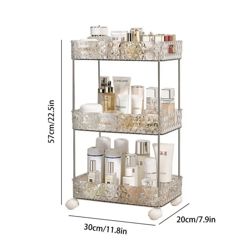 GlideRack | Mobile Bathroom Storage Organizer - The Ultimate Solution for Toiletries