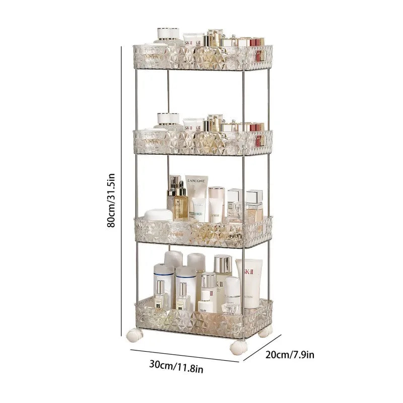 GlideRack | Mobile Bathroom Storage Organizer - The Ultimate Solution for Toiletries