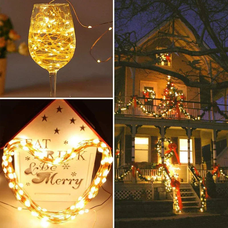 Automatic Solar Garland with Enchanted Forest Design