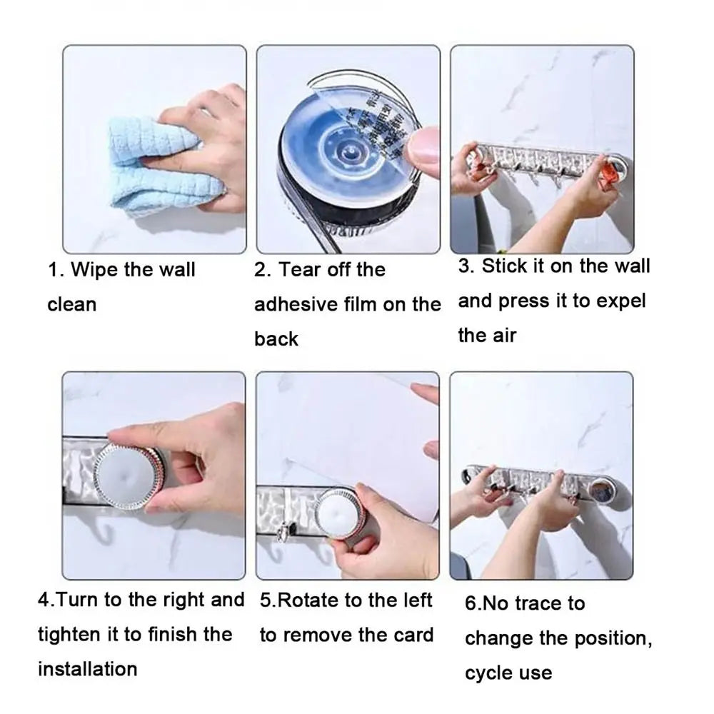 PowerHook | Versatile Tool-Free Rotating Suction Hooks - Strong and Multifunctional